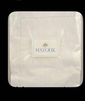 Matouk Roman Hemstitch Linen KING Pillowcases White